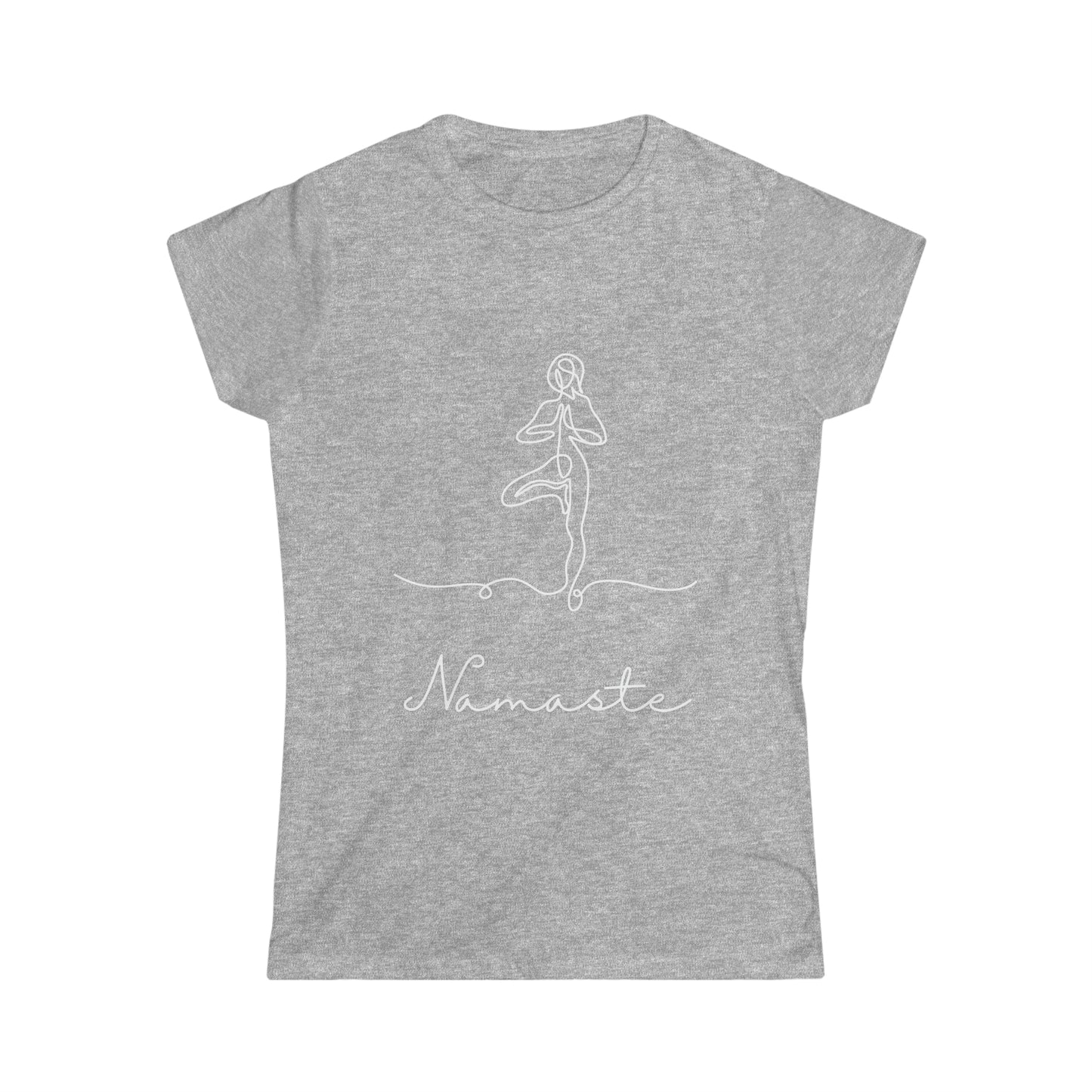 Tree Pose Line Art Yoga T-Shirt