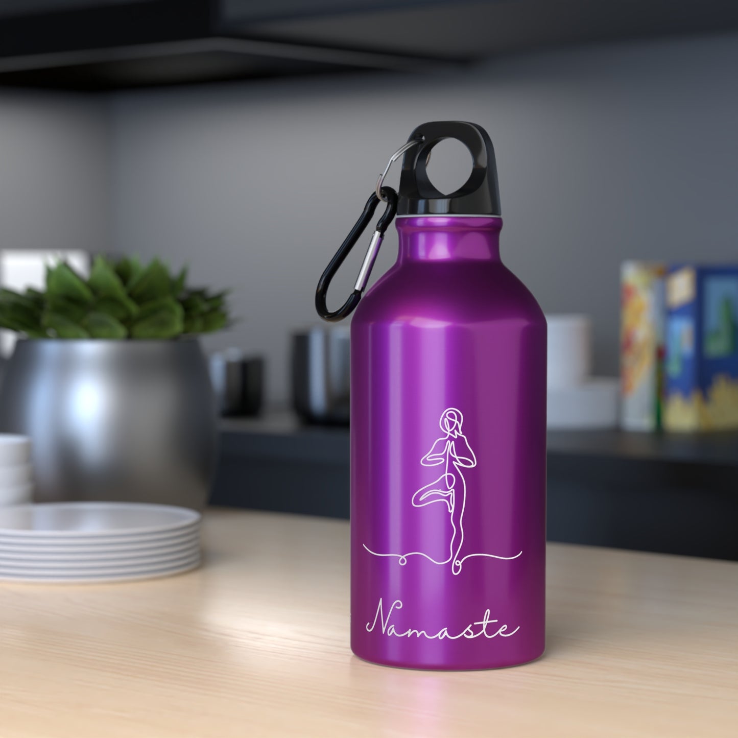 Namaste Tree Pose Yoga Water Bottle