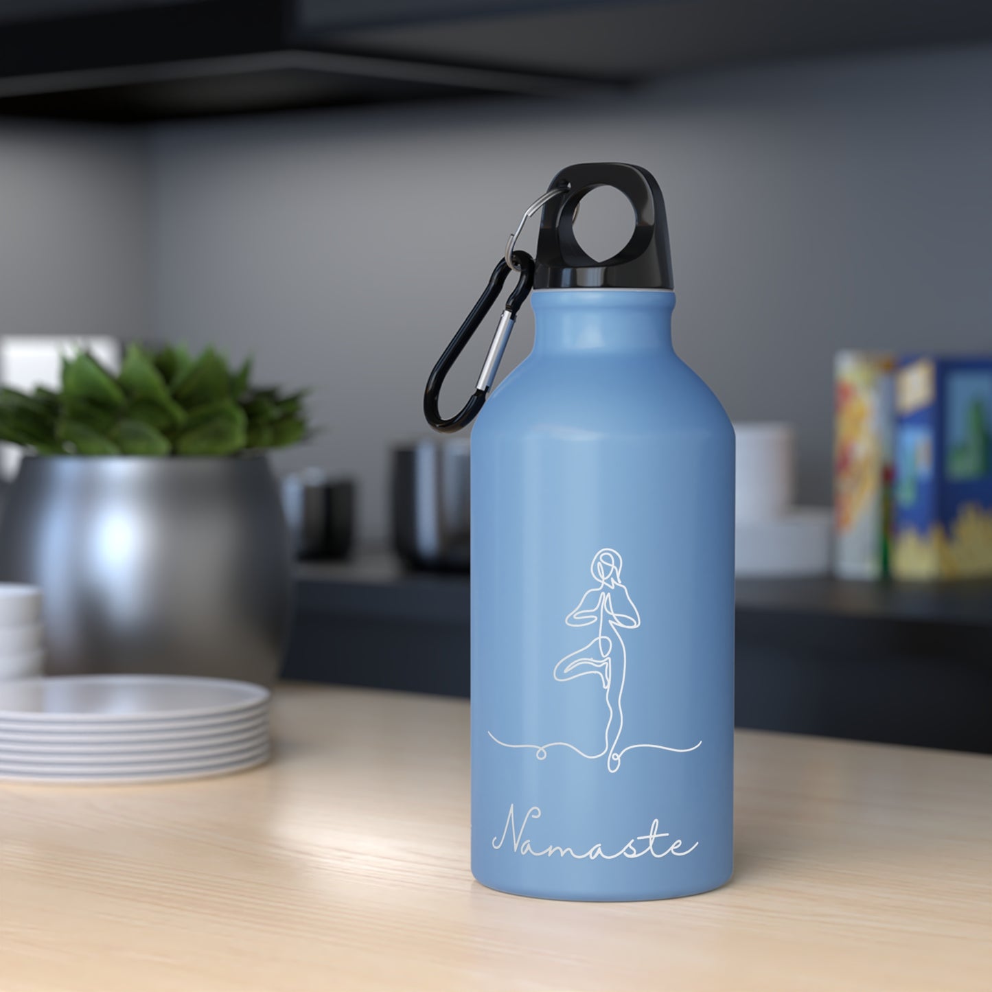 Namaste Tree Pose Yoga Water Bottle