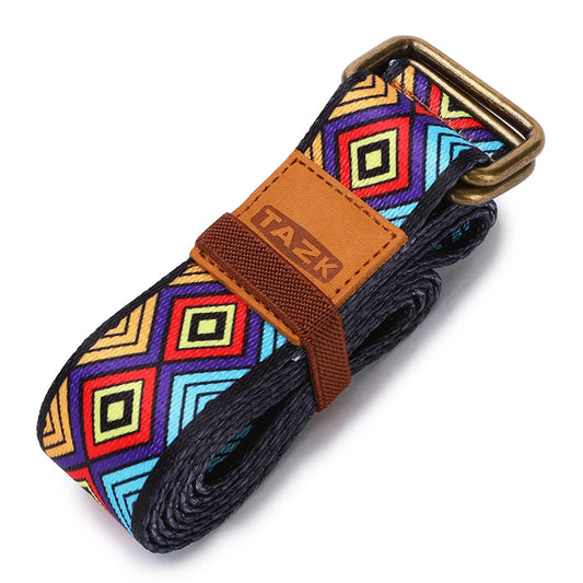 Brightly Patterned Yoga Strap