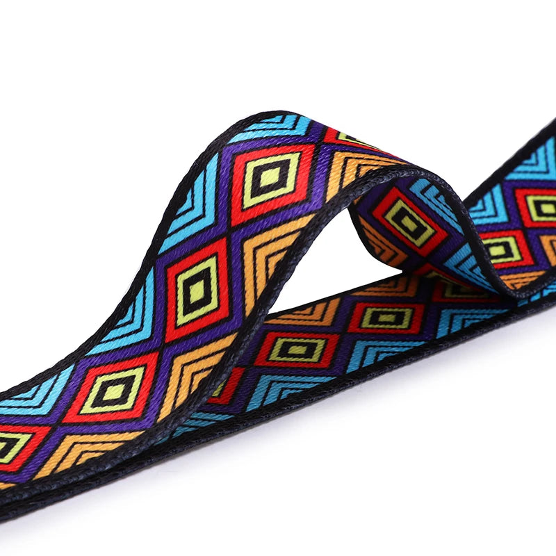 Brightly Patterned Yoga Strap