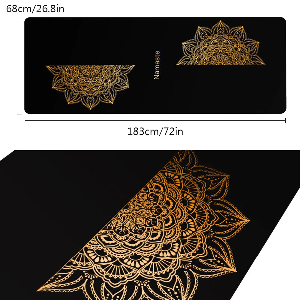 Luxury Natural Rubber Gilded Yoga Mat