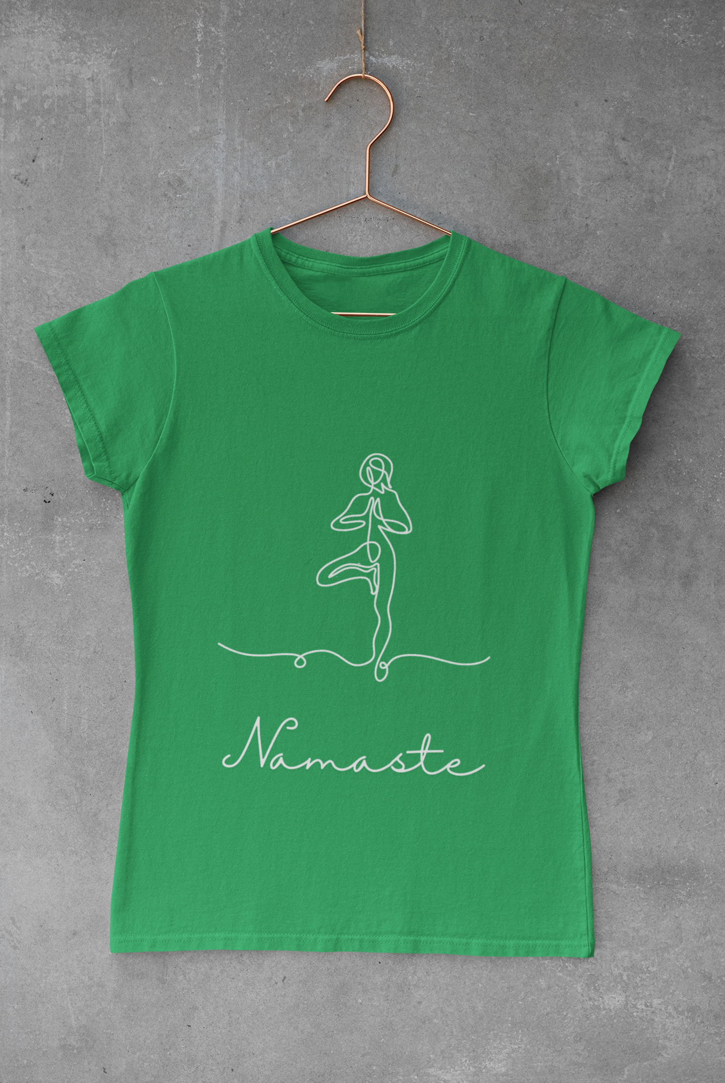 Tree Pose Line Art Yoga T-Shirt